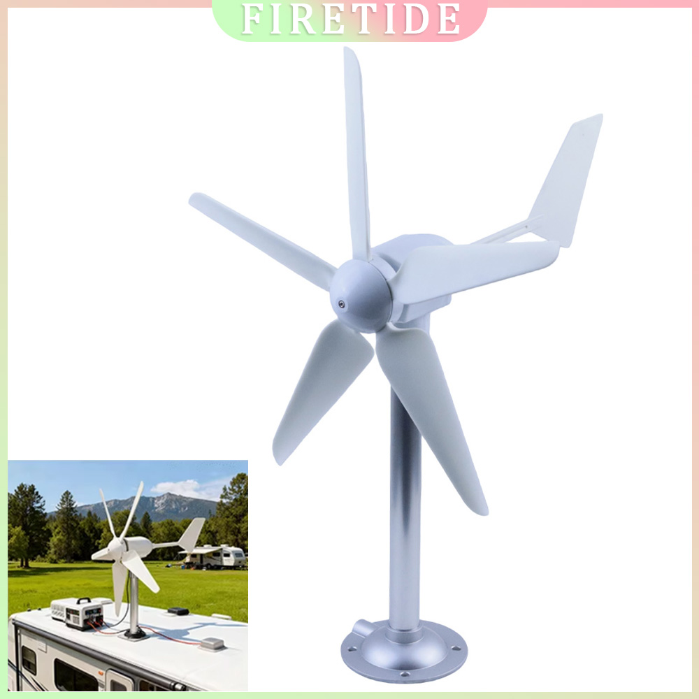 Wind Solar Hybrid Kit - 50W 5 Blades Micro Wind Turbine