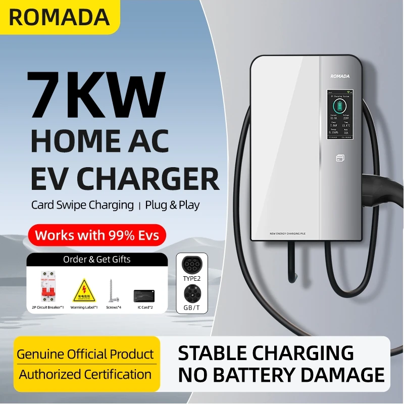 Ev Charger Wallbox - ROMADA Type2 GBT20234 EV Charger Station