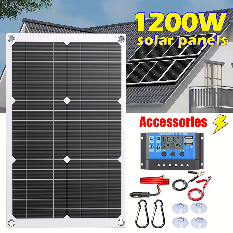 Solar Pool Pump Kit - 1200W Solar Panel 12V Battery Charger