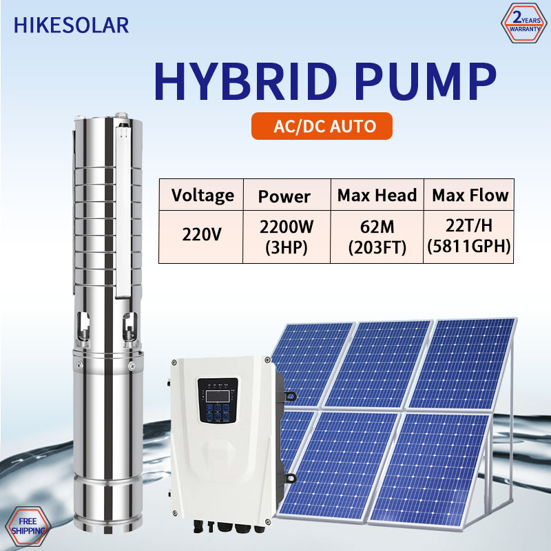Hybrid DC AC Solar Powered Hig - مراجعة Solar Pool Pump Kit وسعره