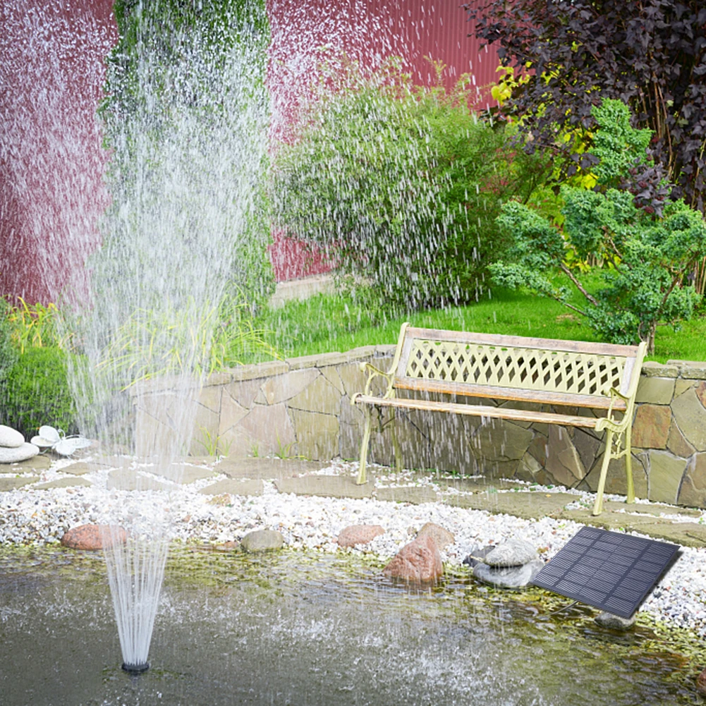 Solar Fountain with 6 Nozzles  - مراجعة Solar Pool Pump Kit وسعره