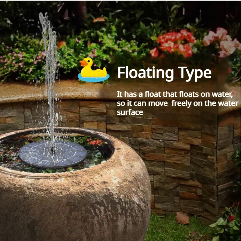 16CM Colorful Solar Small Foun - مراجعة Solar Pool Pump Kit وسعره