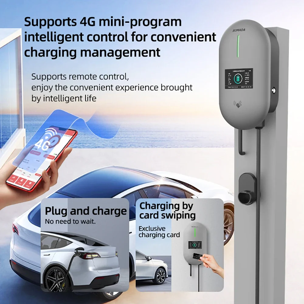ROMADA EV Charging Station 32A - مراجعة Ev Charger Wallbox وسعره