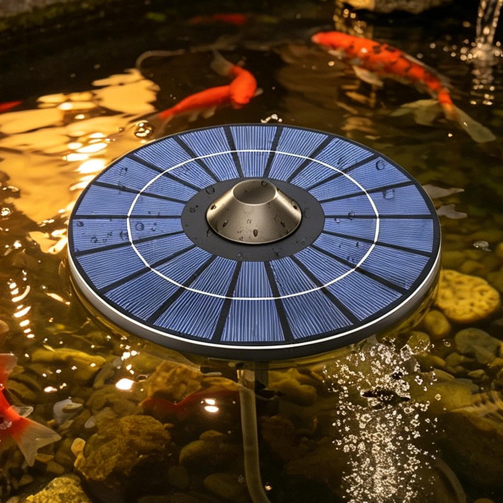Solar-powered pond aerator pum - مراجعة Solar Pool Pump Kit وسعره