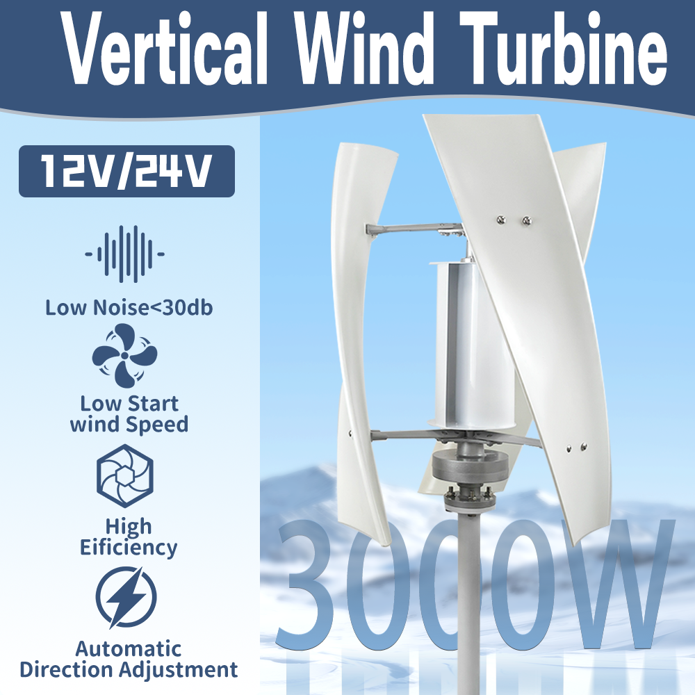 3000W High Efficiency Wind Tur - مراجعة Wind Solar Hybrid Kit وسعره