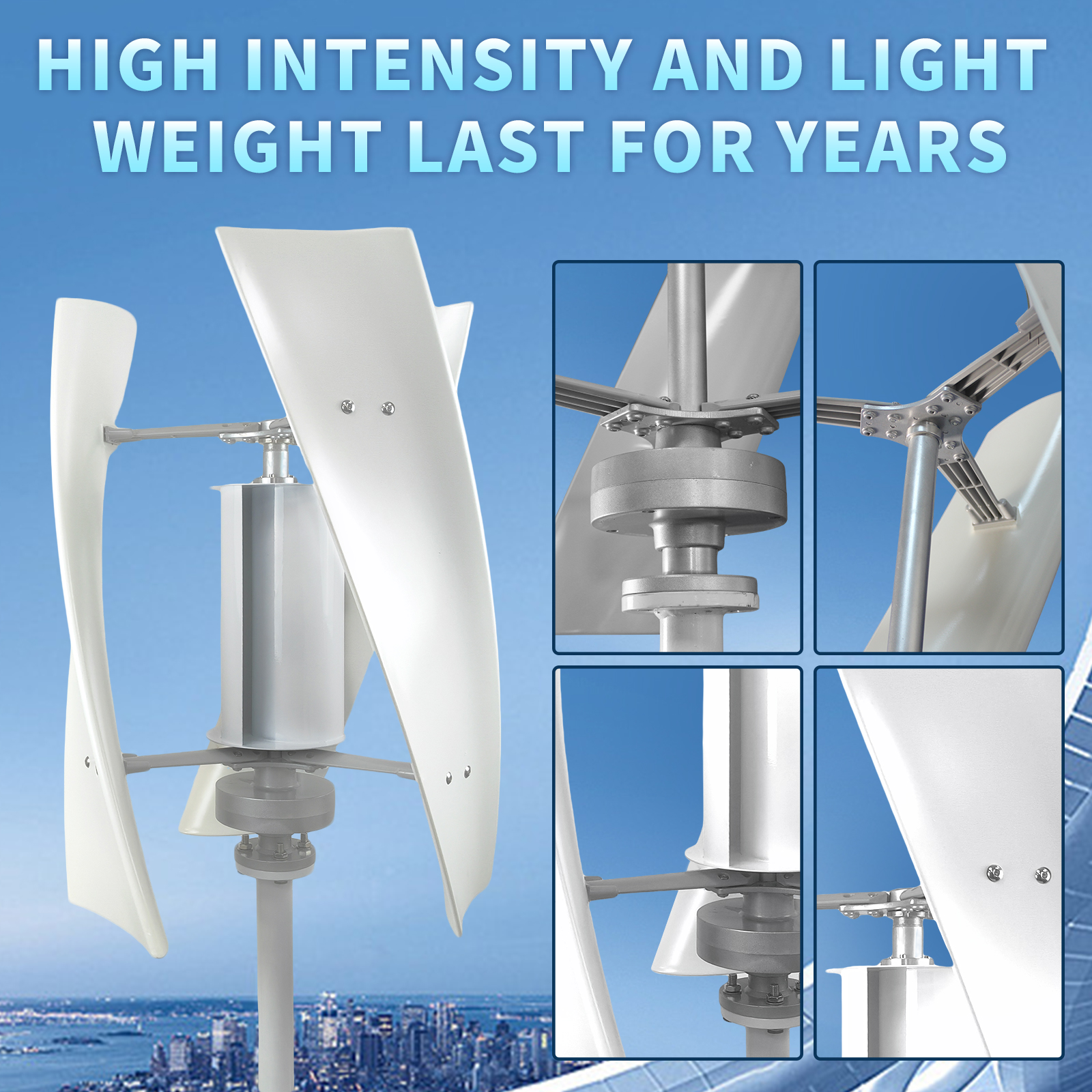 3000W High Efficiency Wind Tur - مراجعة Wind Solar Hybrid Kit وسعره
