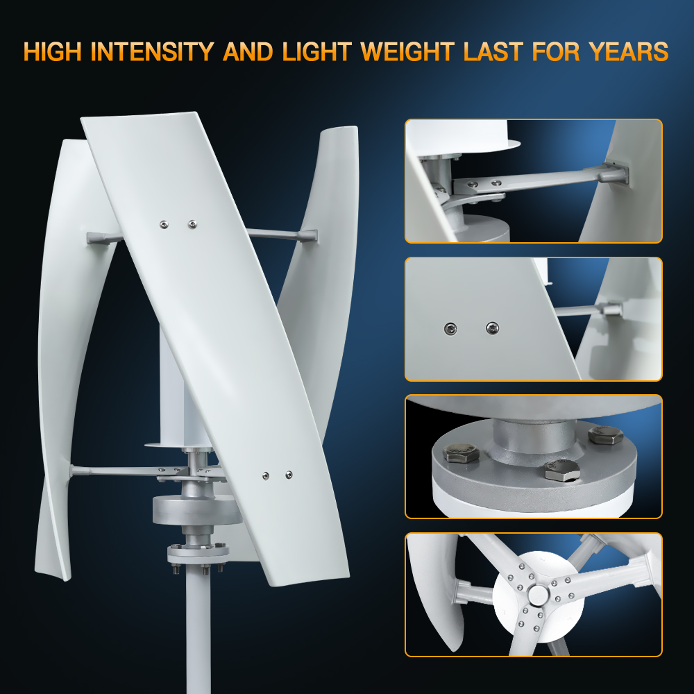 3KW 5KW Vertical Axis Wind Tur - مراجعة Wind Solar Hybrid Kit وسعره