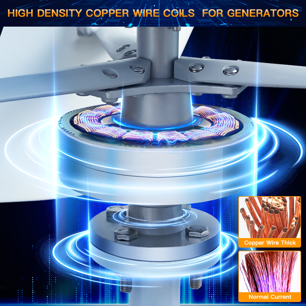 3KW 5KW Vertical Axis Wind Tur - مراجعة Wind Solar Hybrid Kit وسعره