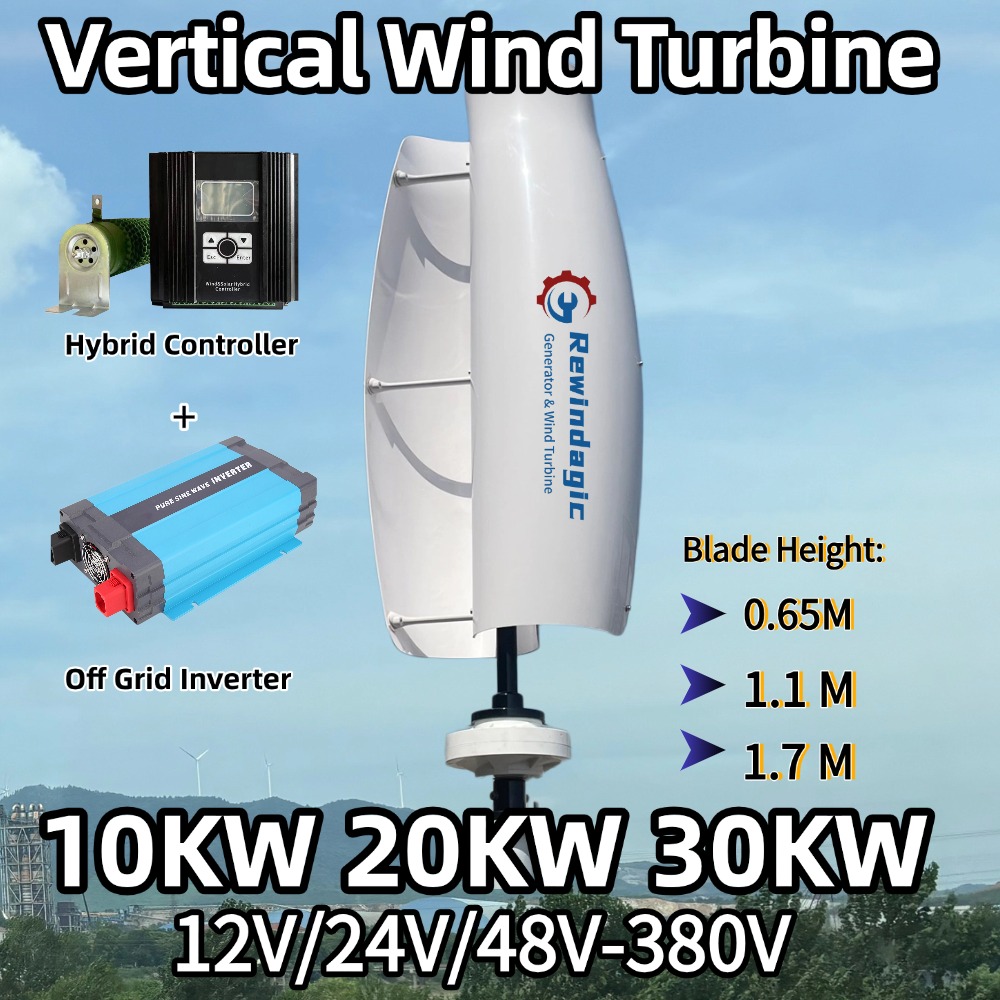Free Energy 10KW 20KW 30KW 3Ph - مراجعة Wind Solar Hybrid Kit وسعره