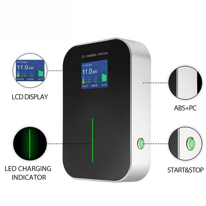 OEM Mode 3 16A 3 Phase 11KW Ch - مراجعة Ev Charger Wallbox وسعره