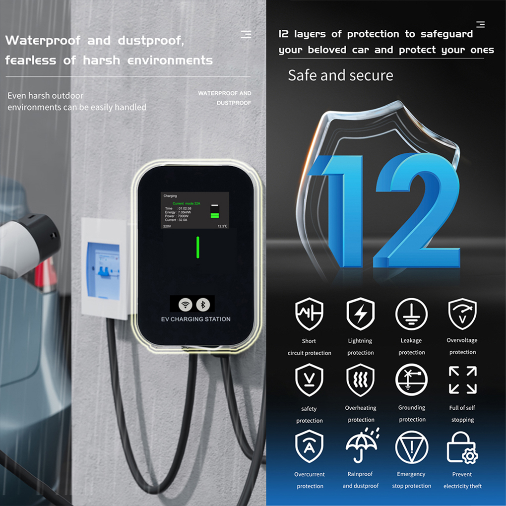 TYPE-2 Wallbox EV Charger 7KW  - مراجعة Ev Charger Wallbox وسعره