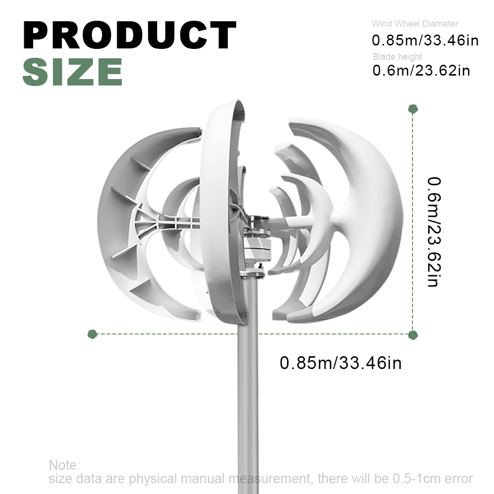 3000W Vertical Wind Turbine 12 - مراجعة Wind Solar Hybrid Kit وسعره
