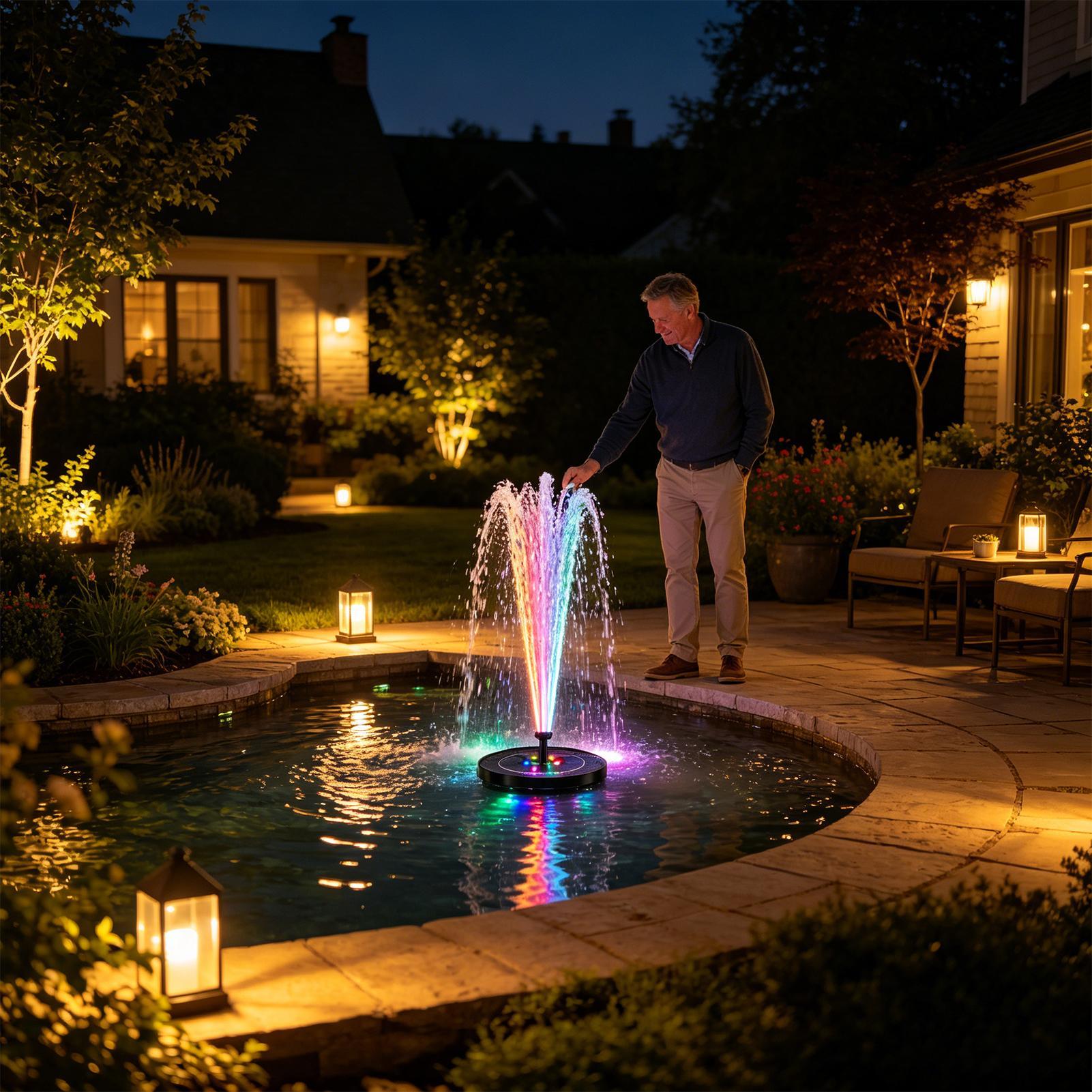 Floating Solar Bird Bath Fount - مراجعة Solar Pool Pump Kit وسعره