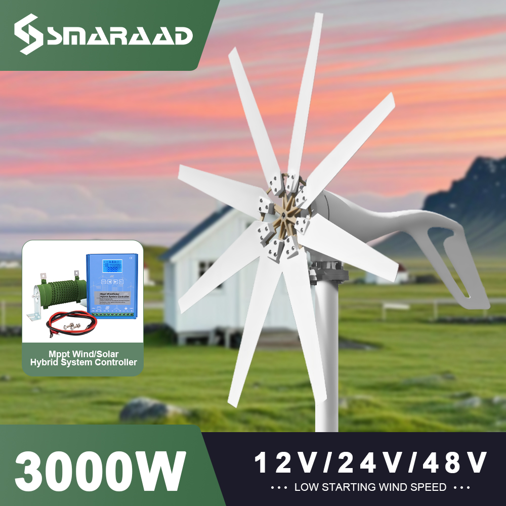 EU United States Delivery 3000 - مراجعة Wind Solar Hybrid Kit وسعره