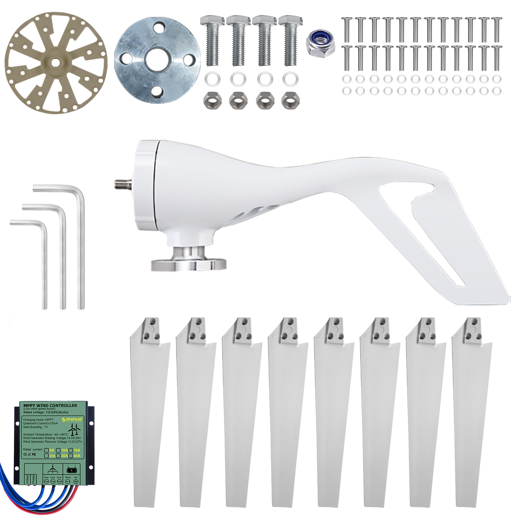 EU United States Delivery 3000 - مراجعة Wind Solar Hybrid Kit وسعره