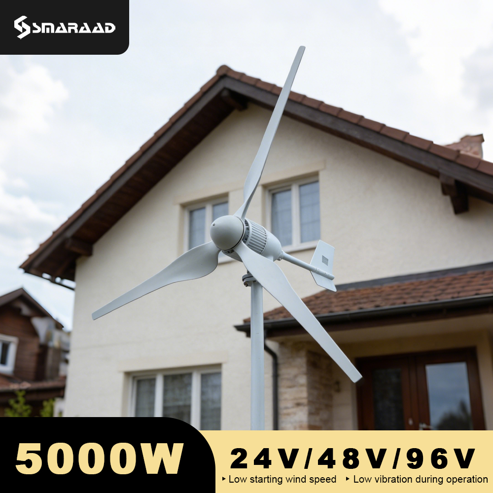 5000W 5KW Horizontal Axis Wind - مراجعة Wind Solar Hybrid Kit وسعره